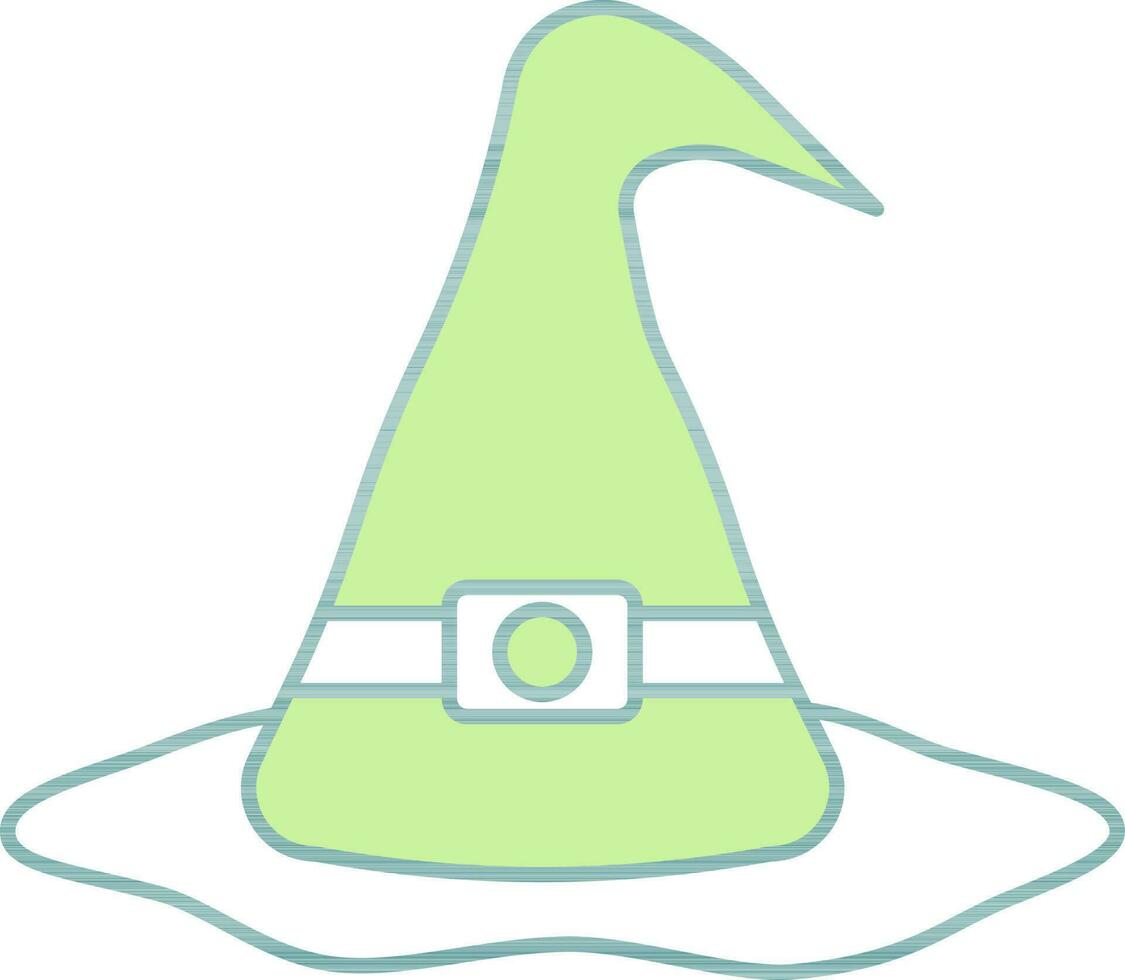 heks hoed icoon in groen en wit kleur. vector