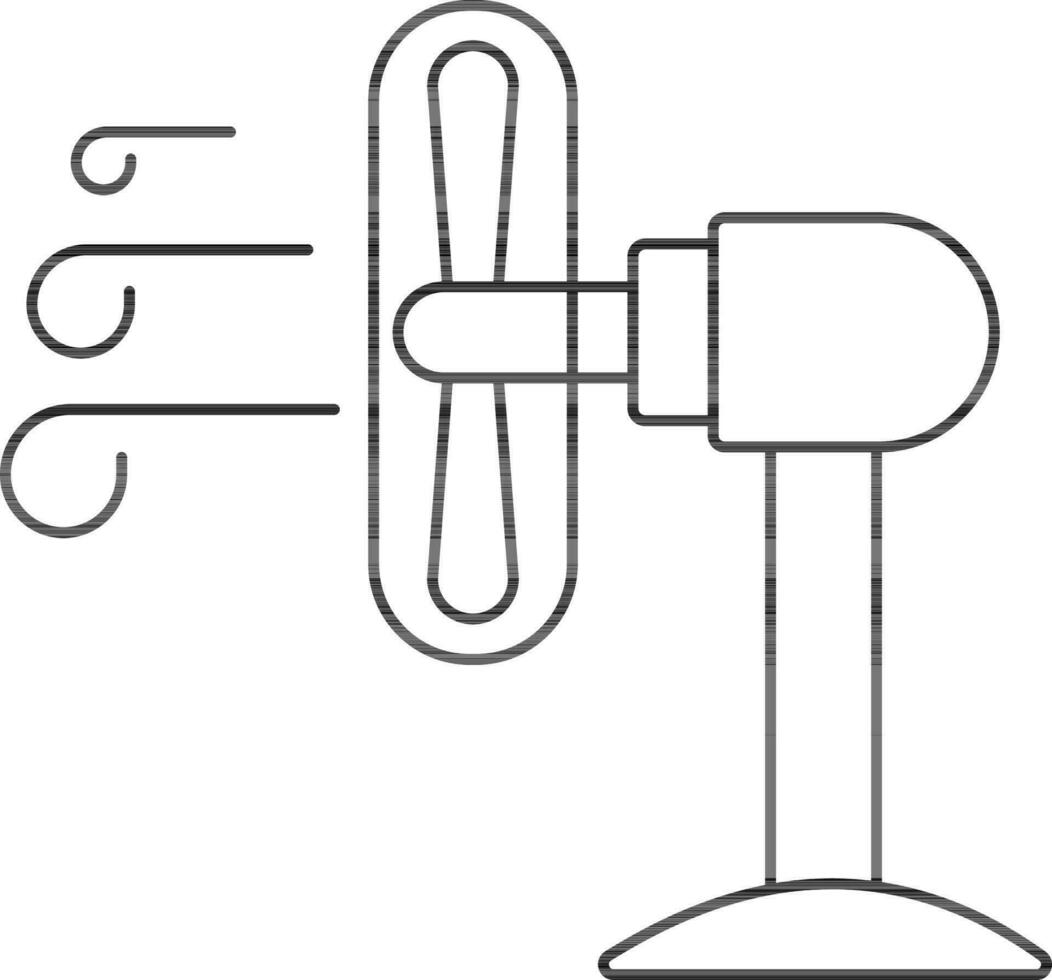 geïsoleerd tafel ventilator icoon in lijn kunst. vector