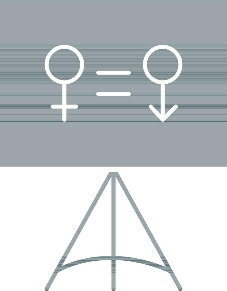 illustratie van grijs kleur geslacht gelijkheid Aan bord icoon. vector