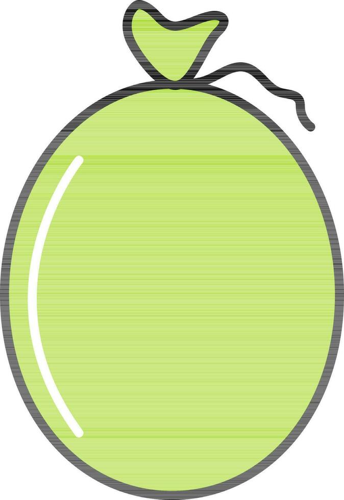 water ballon vlak icoon in groen kleur. vector