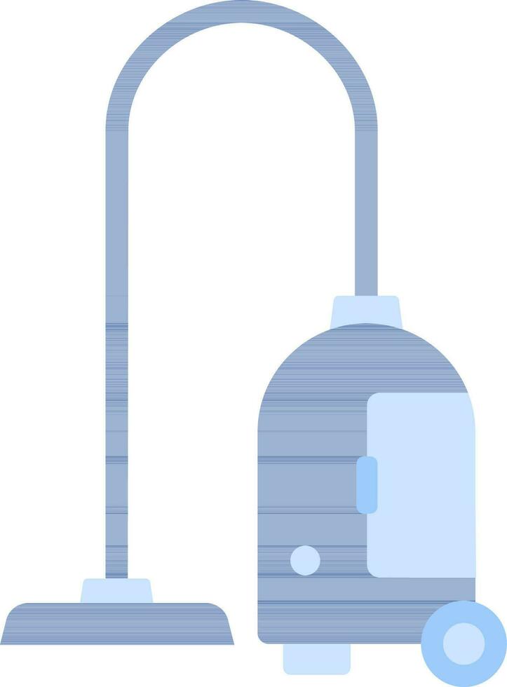 vacuüm schoonmaakster icoon in blauw kleur. vector