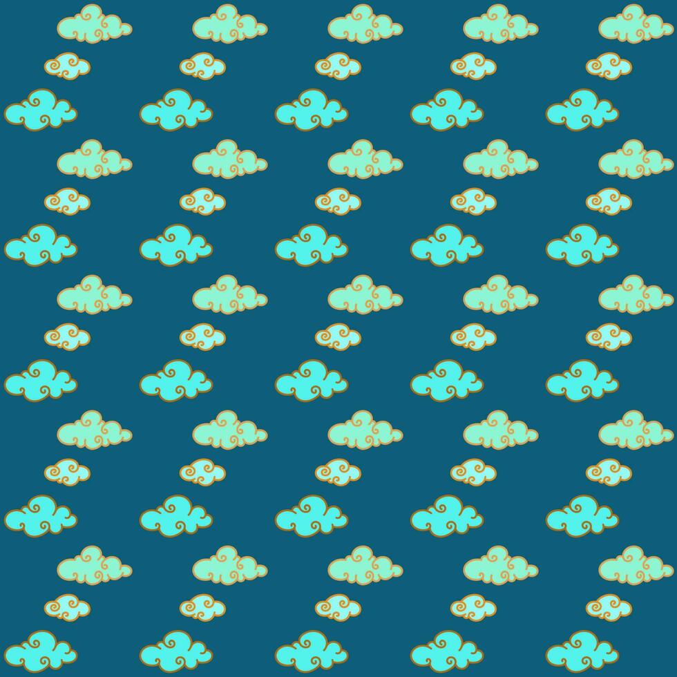 blauw wolk patroon naadloos achtergrond vector