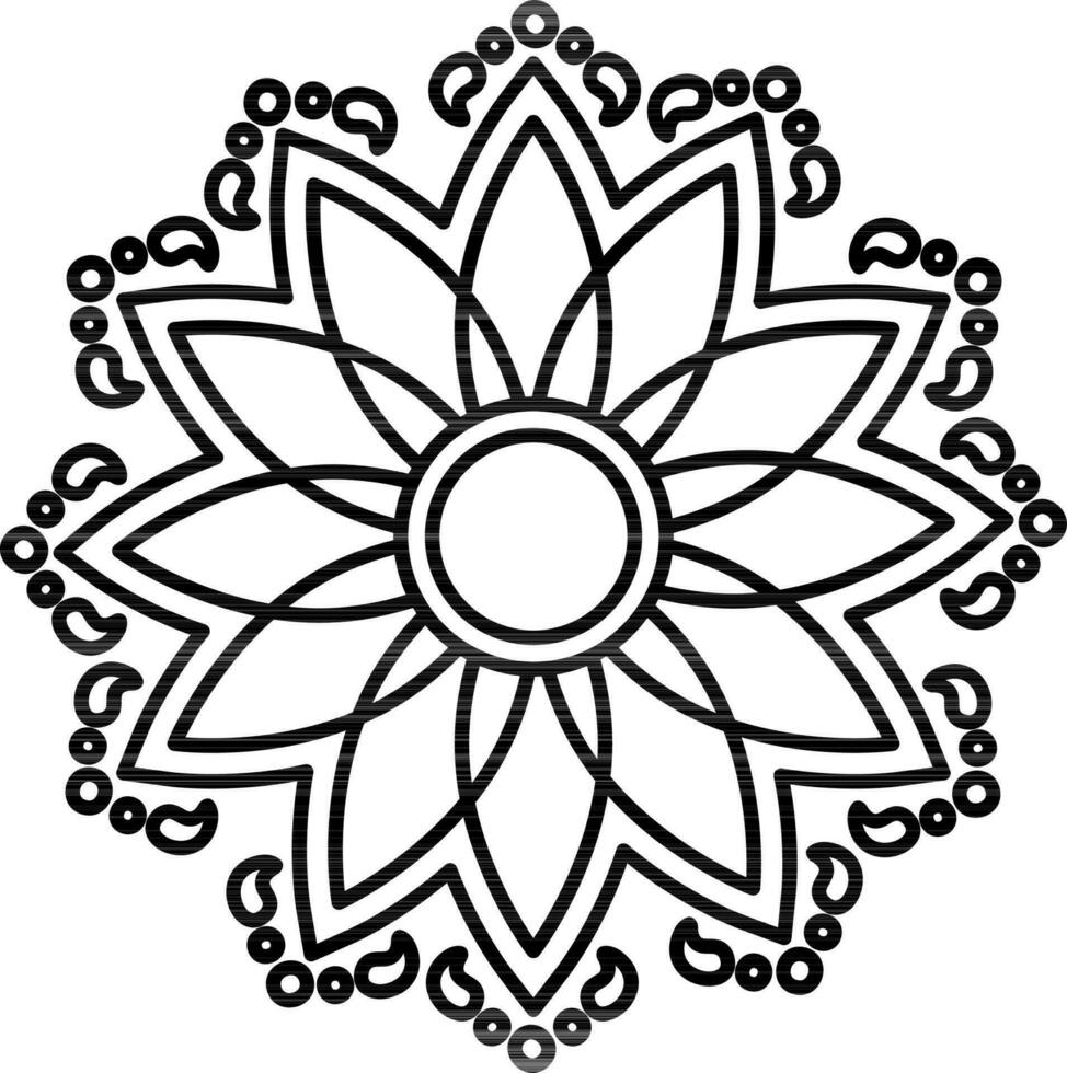 bloemen patroon icoon in vlak stijl. vector