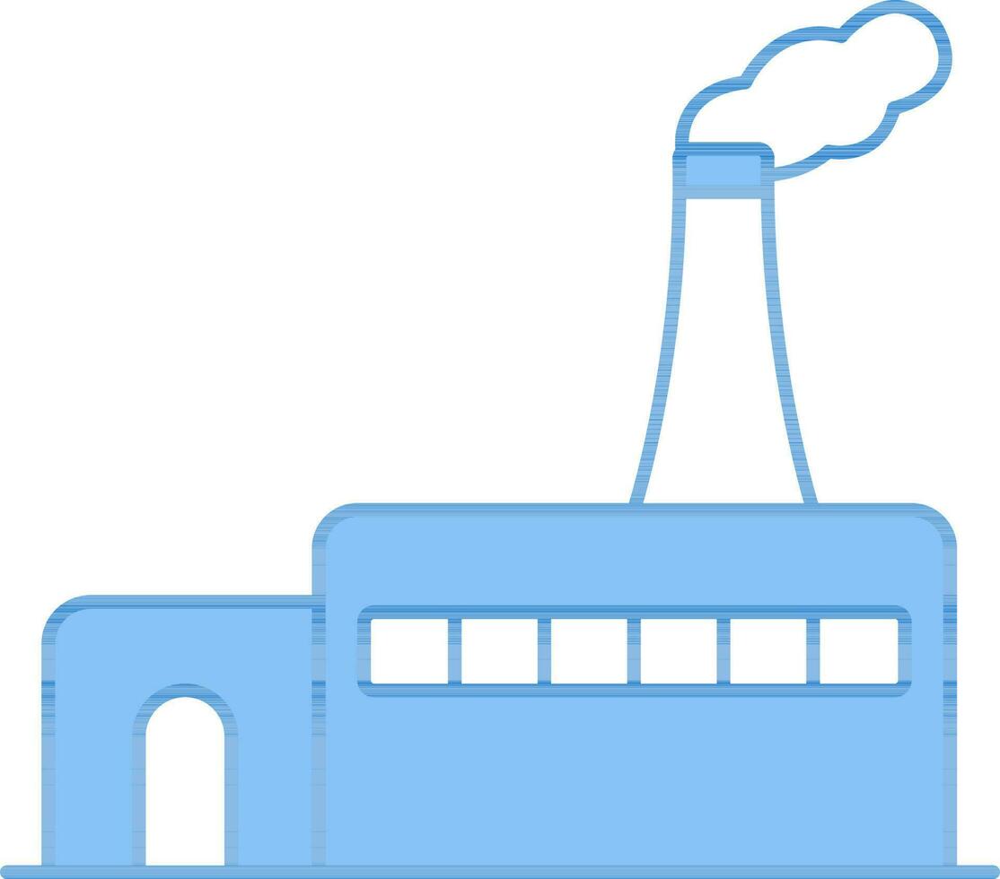 fabriek icoon in blauw en wit kleur. vector