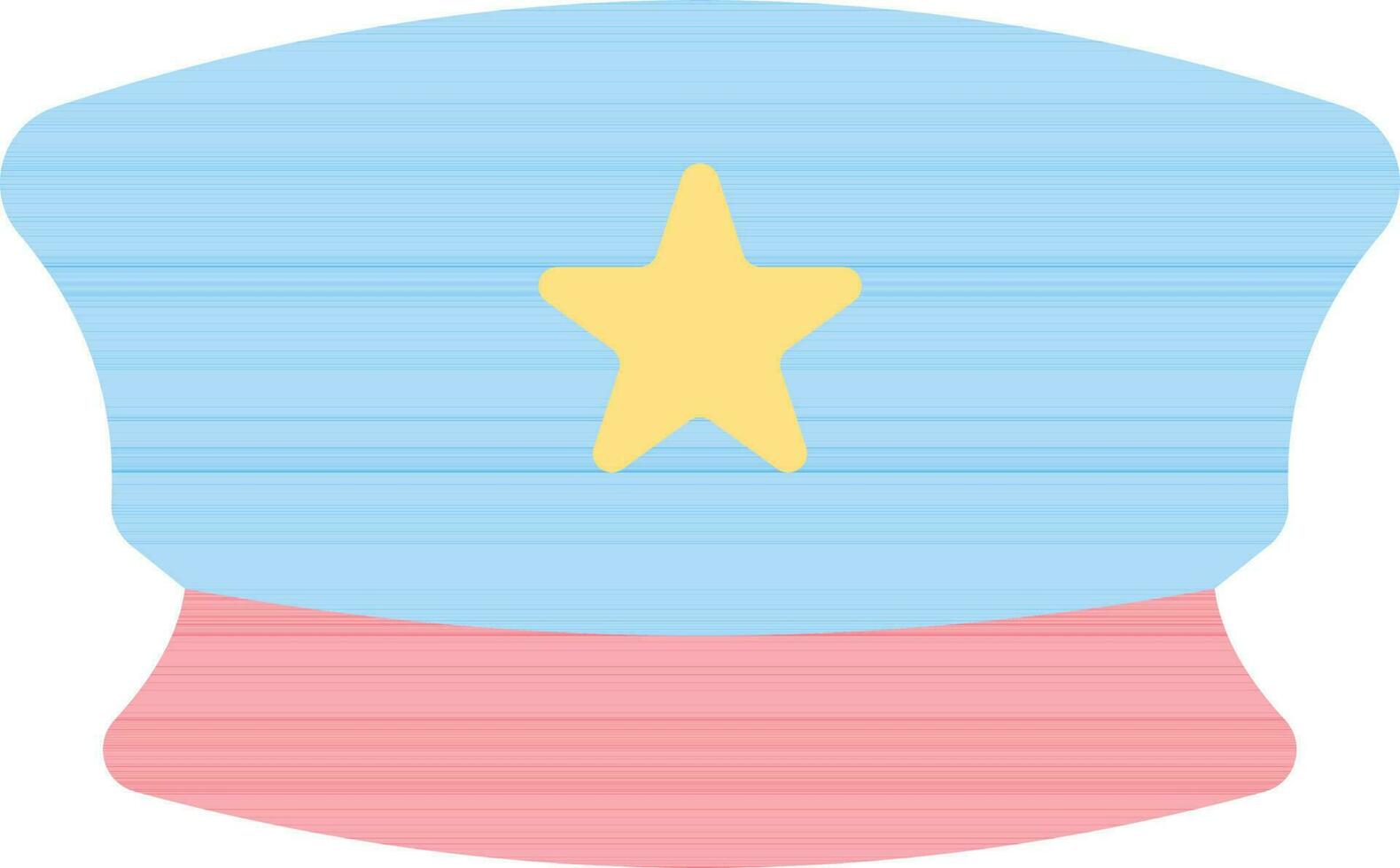 ster Aan officier pet icoon in rood en blauw kleur. vector