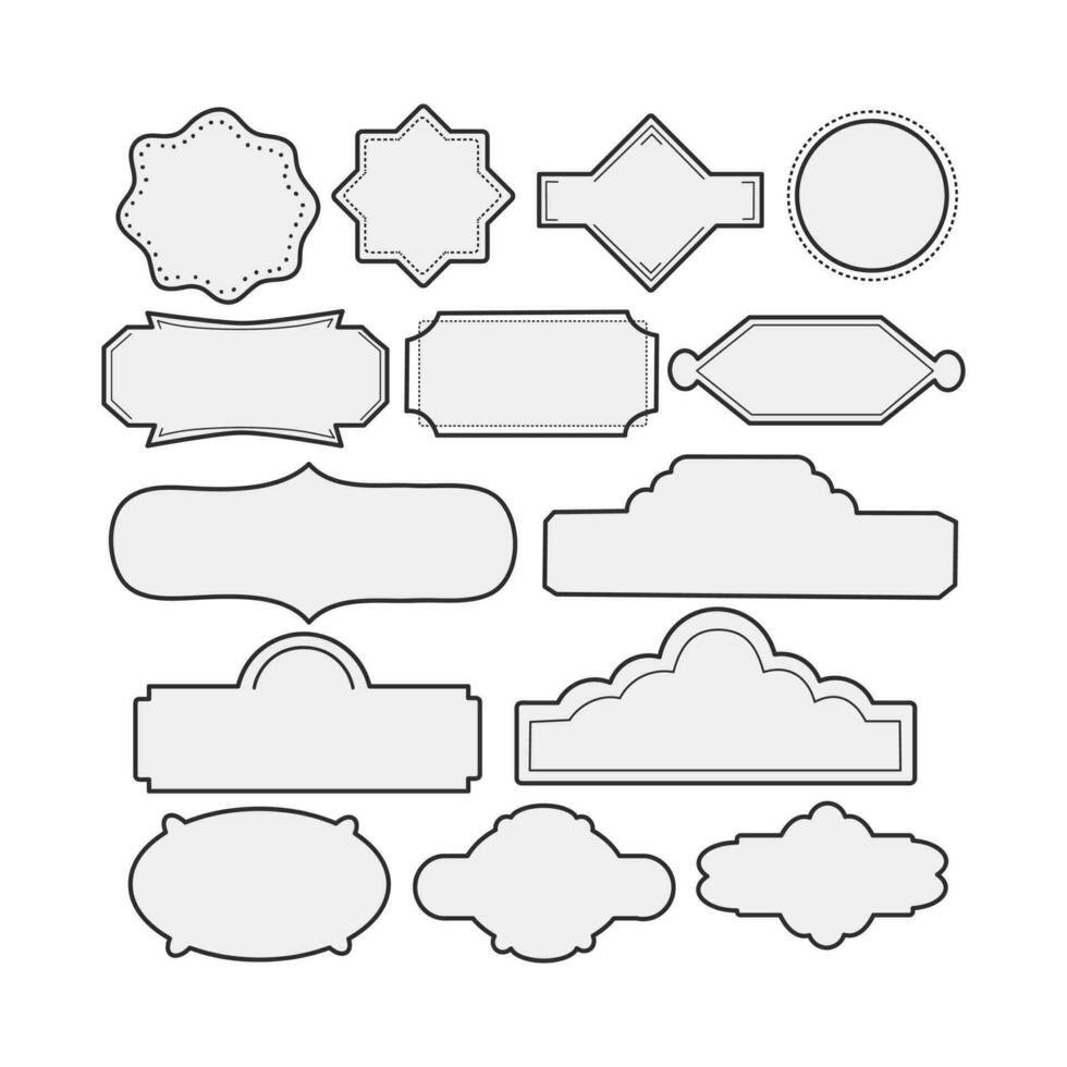 gemakkelijk wijnoogst lijn kozijnen. wijnoogst blanco Sjablonen naar versieren tekst. groet of bruiloft kozijnen. decoratief wijnoogst kaders borders achtergronden vector