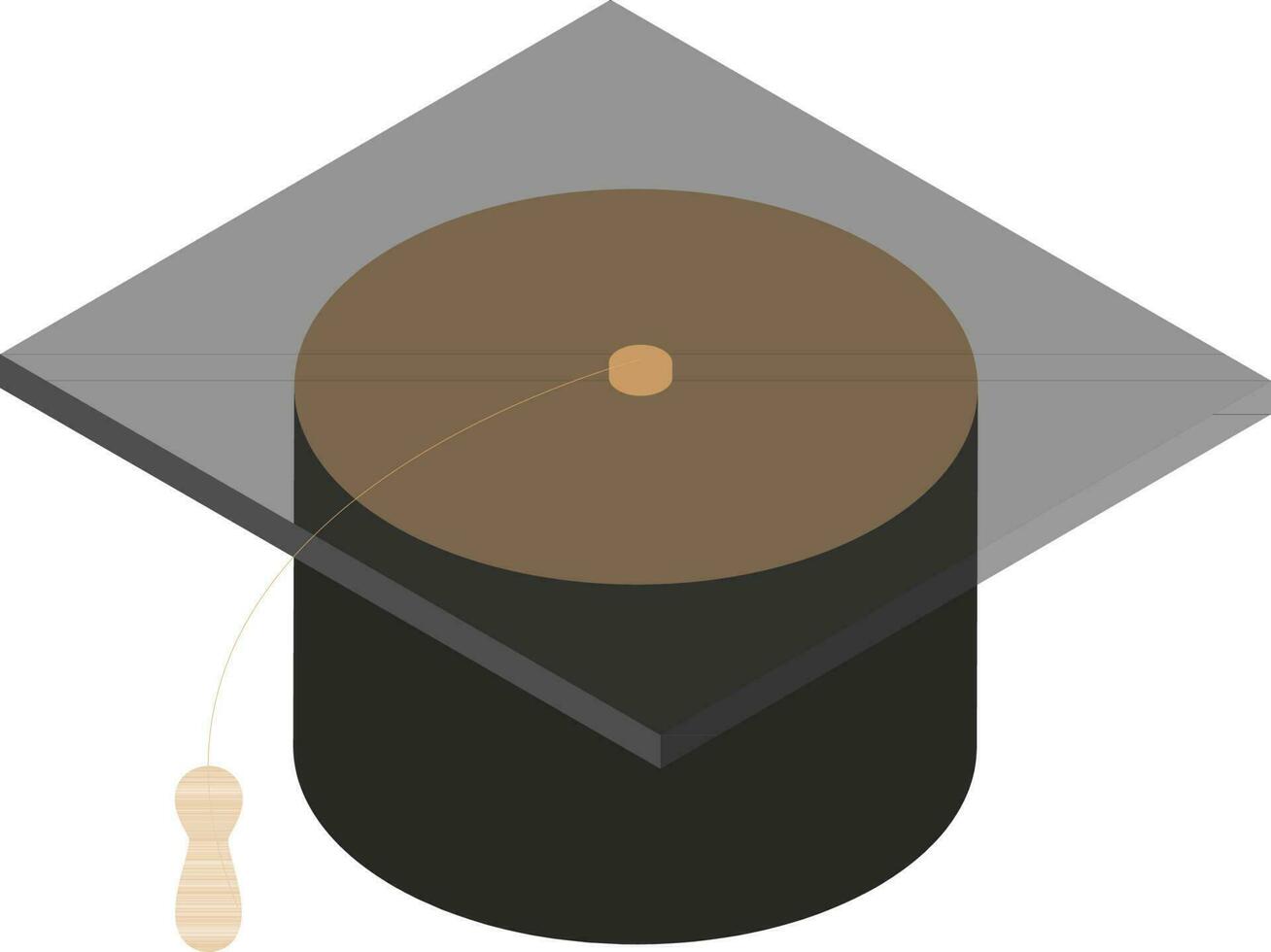 diploma uitreiking pet icoon of symbool in 3d. vector