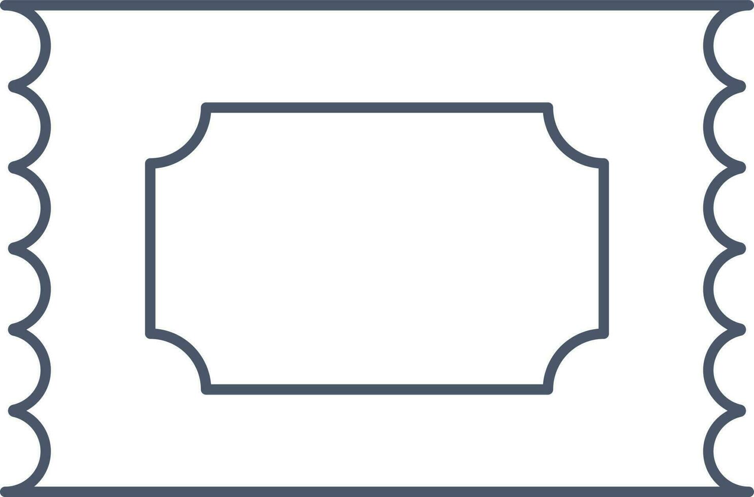 ticket icoon in grijs schets. vector