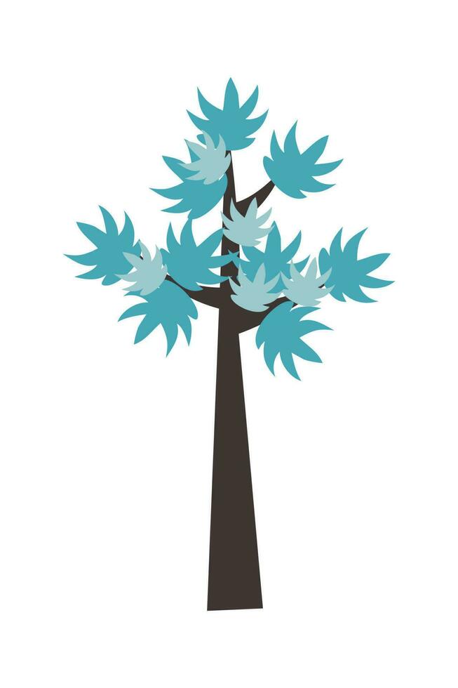 tekenfilm winter boom illustratie. winter met sneeuw bedekt bomen. elementen voor de Kerstmis tafereel. kleurrijk bomen vector illustratie in vlak tekenfilm stijl.