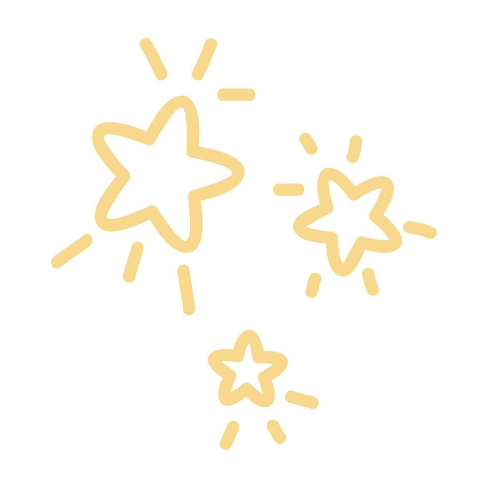 sprankelend effect illustratie. geel, goud, oranje sparkles symbolen vector. fonkeling icoon. helder vuurwerk, decoratie twinkelen, glimmend flash. gloeiend licht effect sterren en barst verzameling. vector