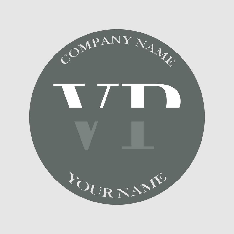 eerste vp logo brief monogram luxe hand- getrokken vector