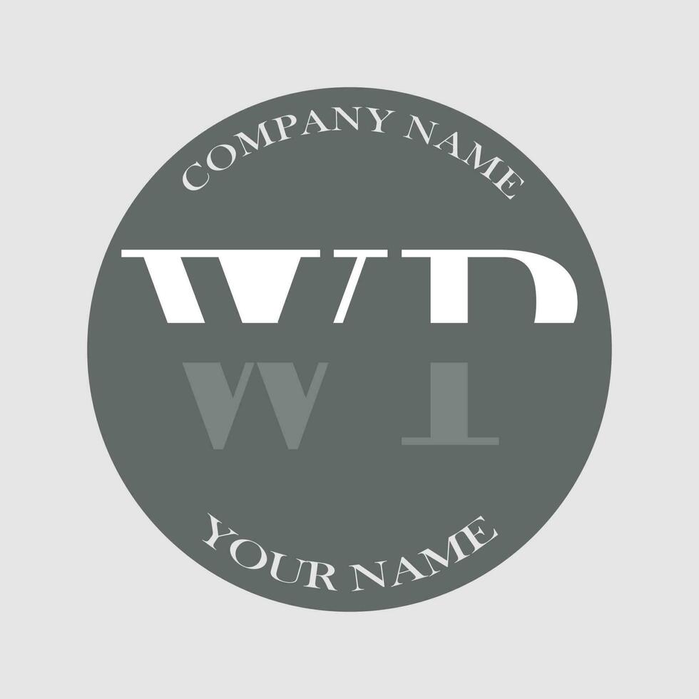 eerste wp logo brief monogram luxe hand- getrokken vector