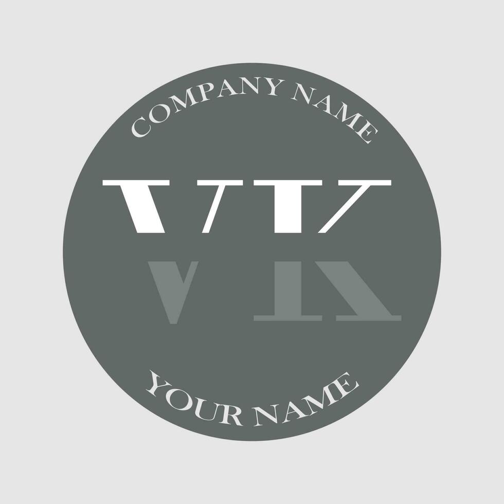 eerste vk logo brief monogram luxe hand- getrokken vector