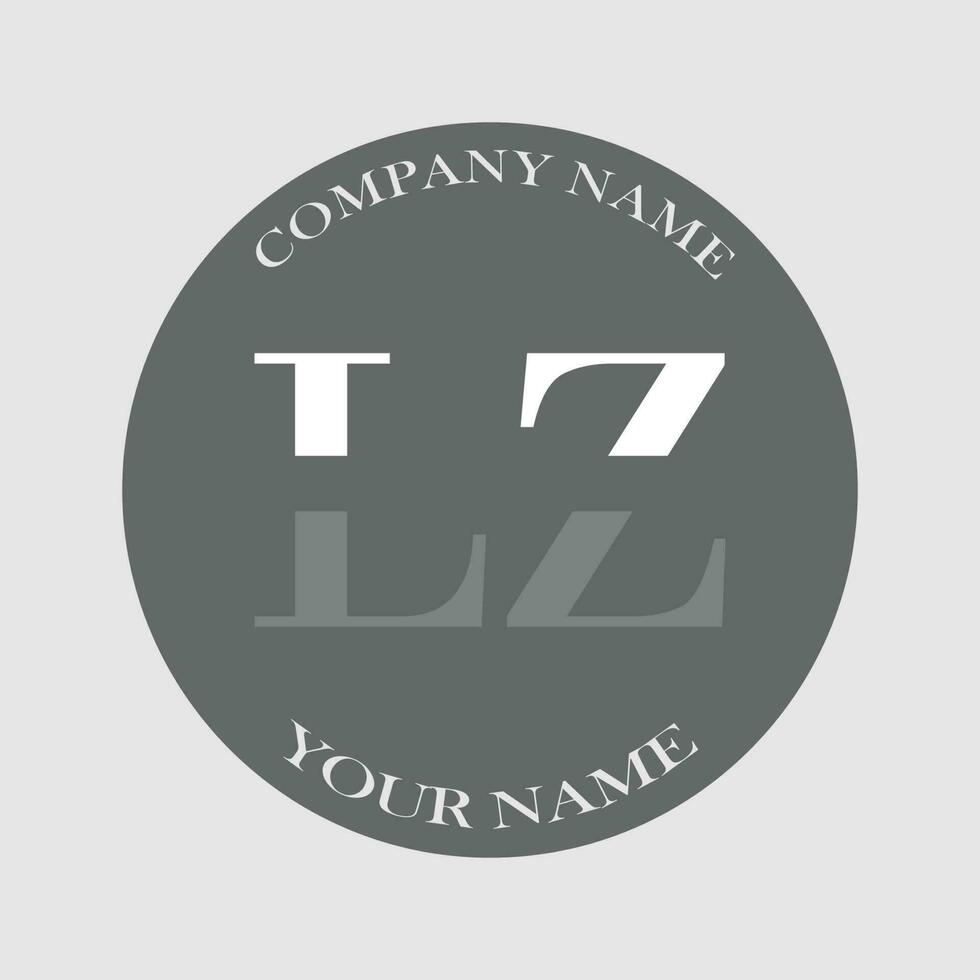 eerste lz logo brief monogram luxe hand- getrokken vector