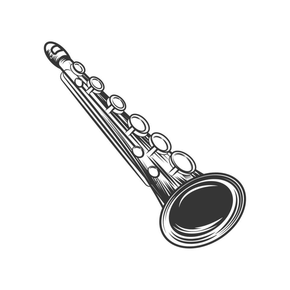 klarinet jazz- musical instrument vector