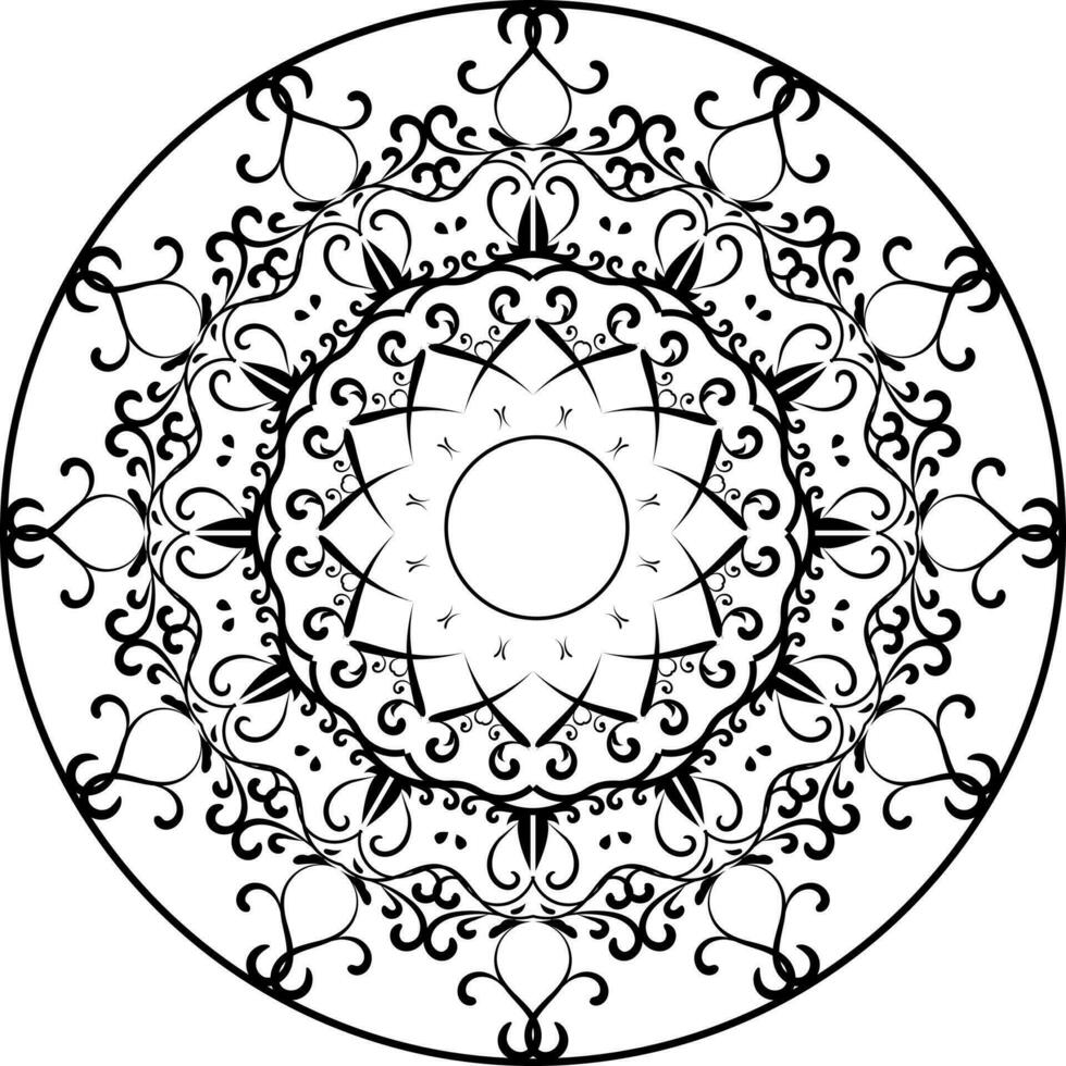 circulaire patroon in het formulier van mandala Aan wit achtergrond. vector