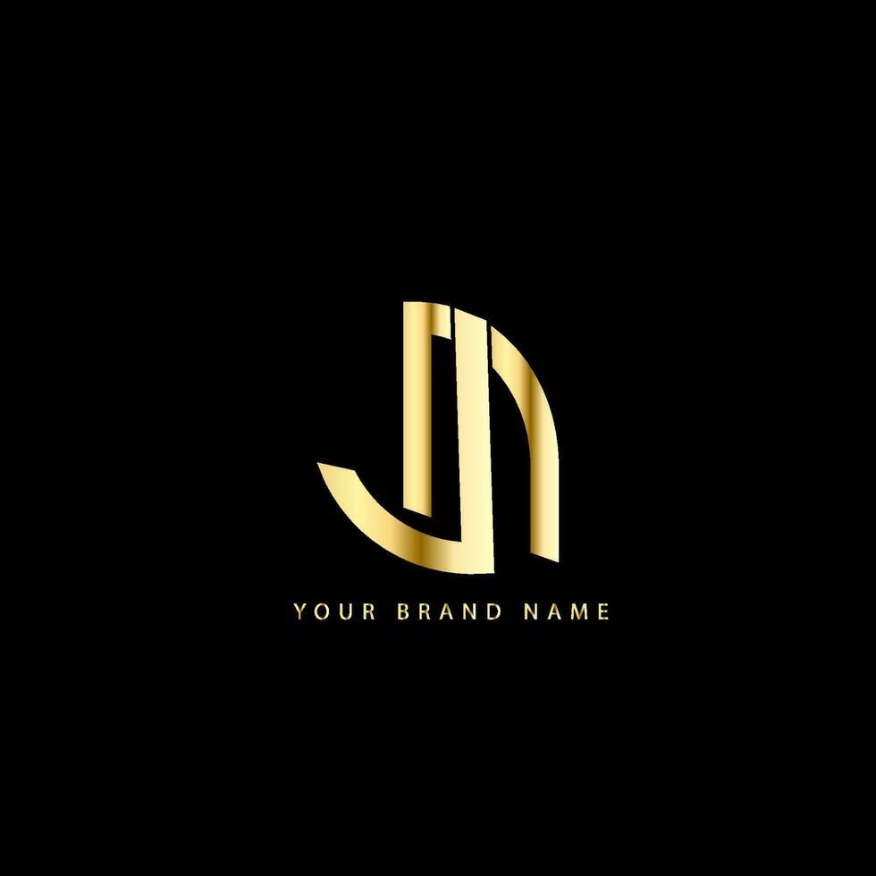 goud logo met de titel'je merk naam ​ vector