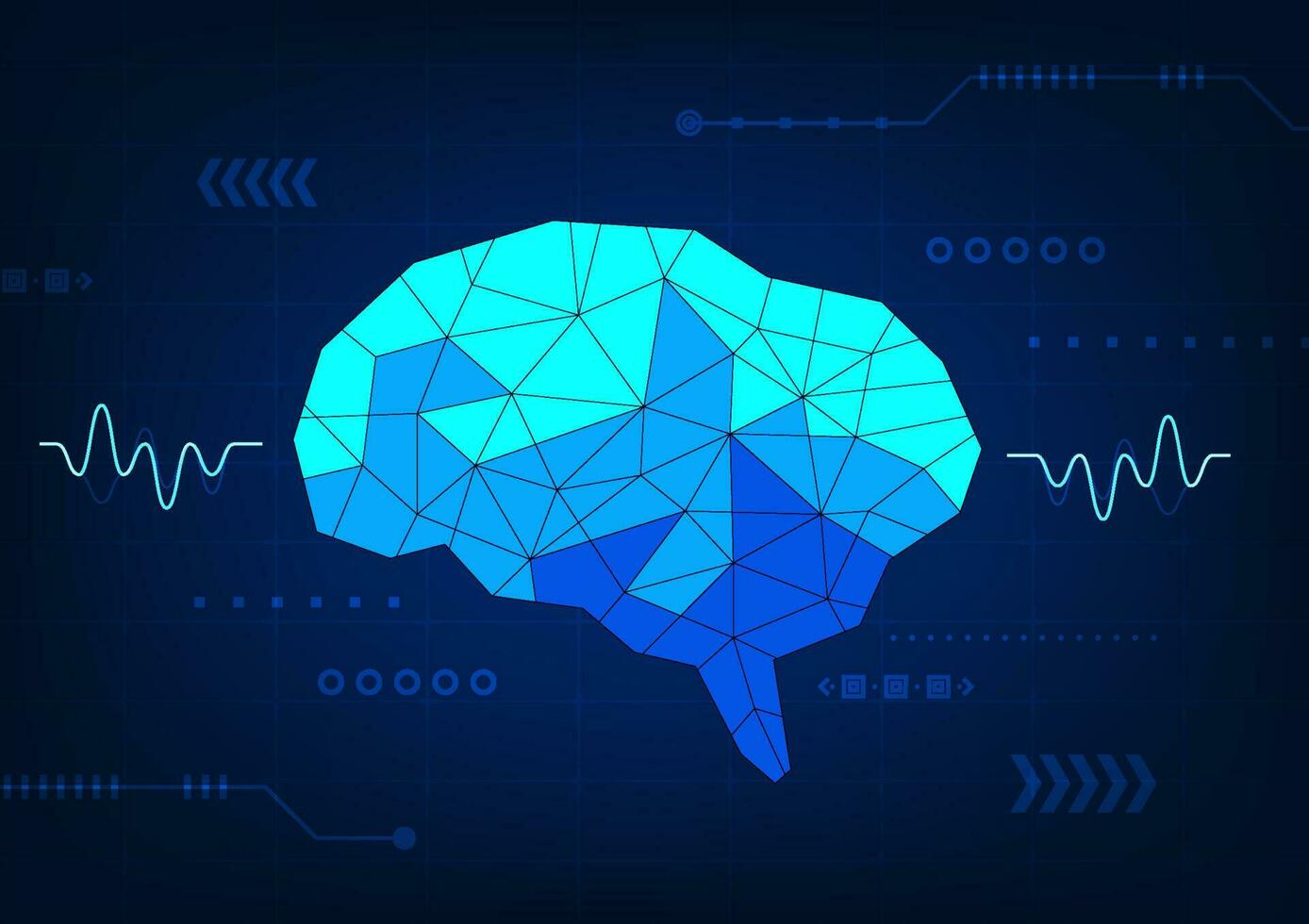 hersenen technologie achtergrond het is een intelligent computer technologie dat handelingen naar werkwijze en commando alleen maar Leuk vinden de menselijk hersenen is een modern innovatie. werken met elektronisch systemen vector