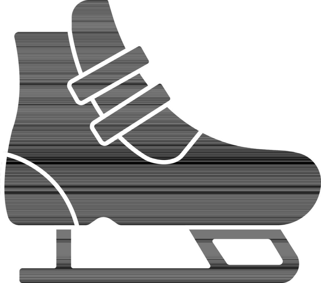 vlak stijl ijs vleet icoon in zwart en wit kleur. vector
