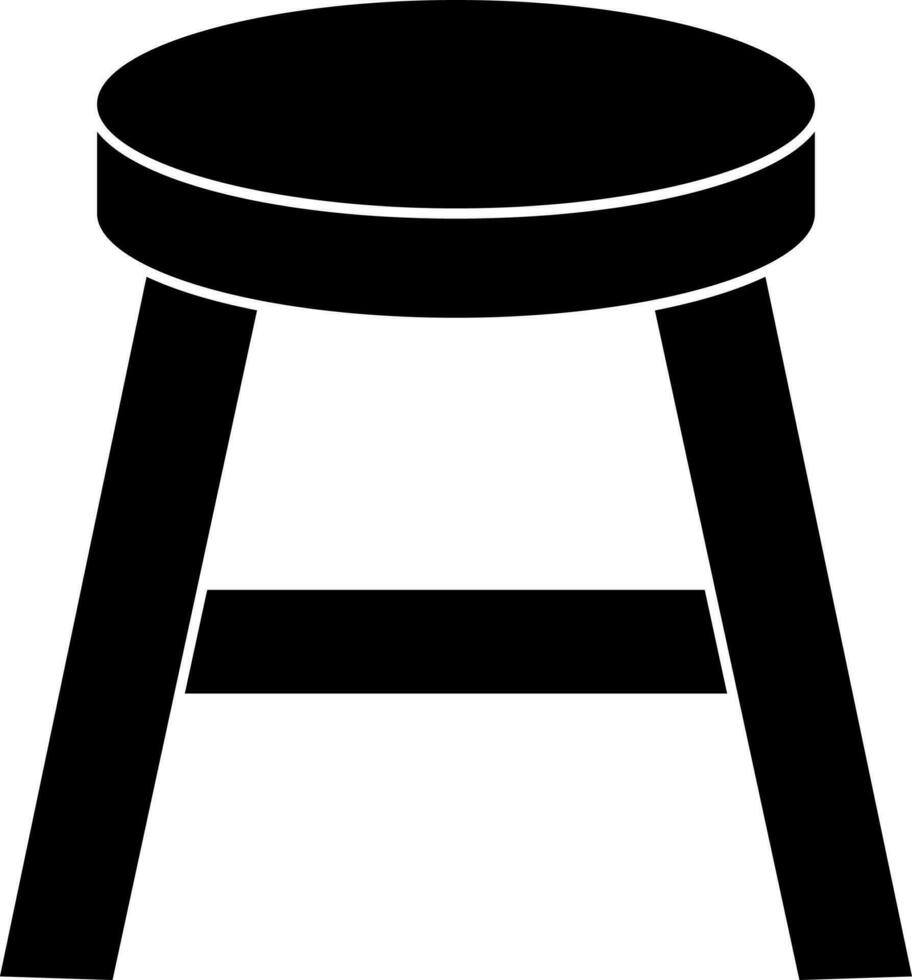 ronde stoel icoon in glyph stijl. vector