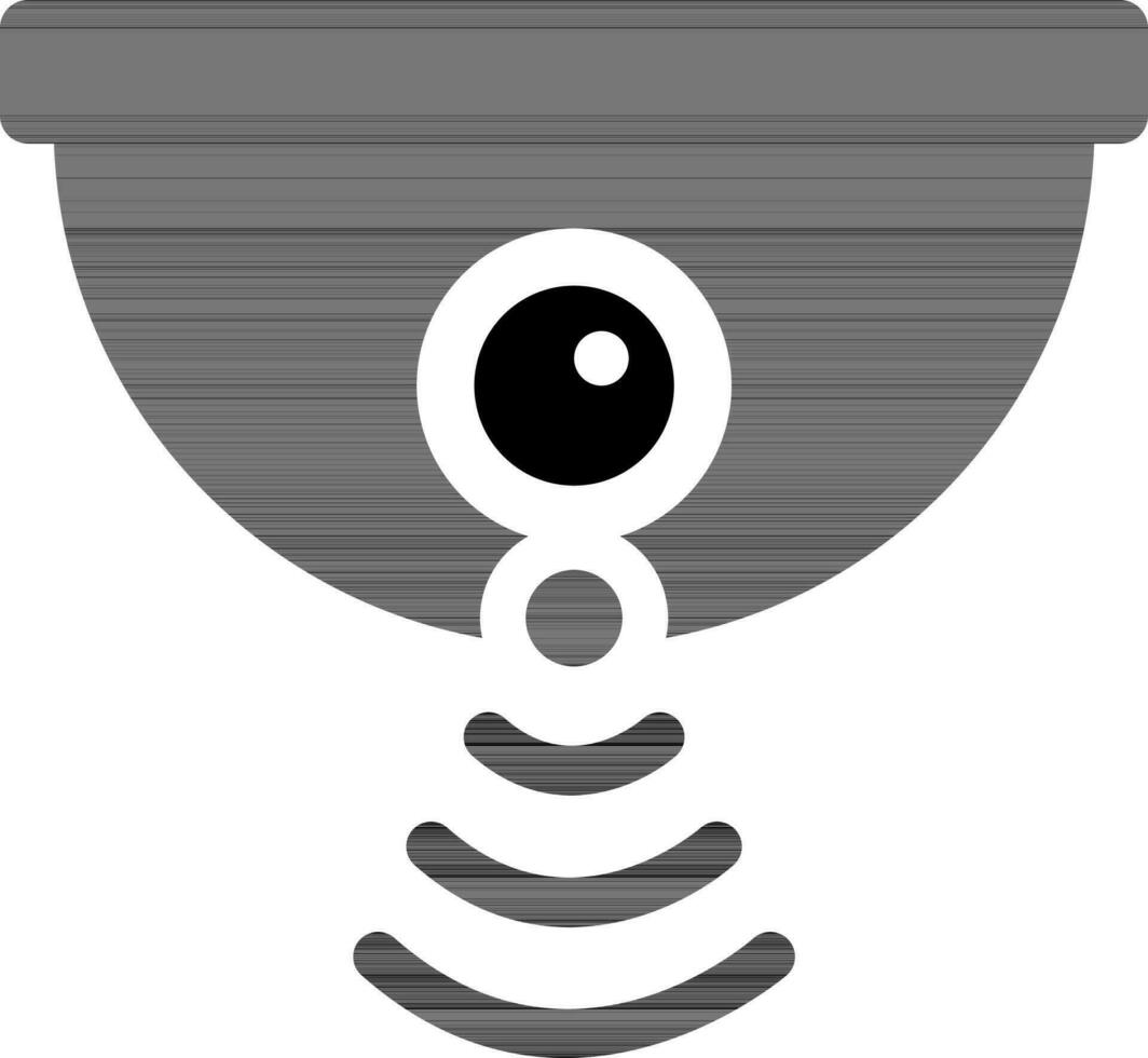 cctv camera glyph icoon of symbool. vector