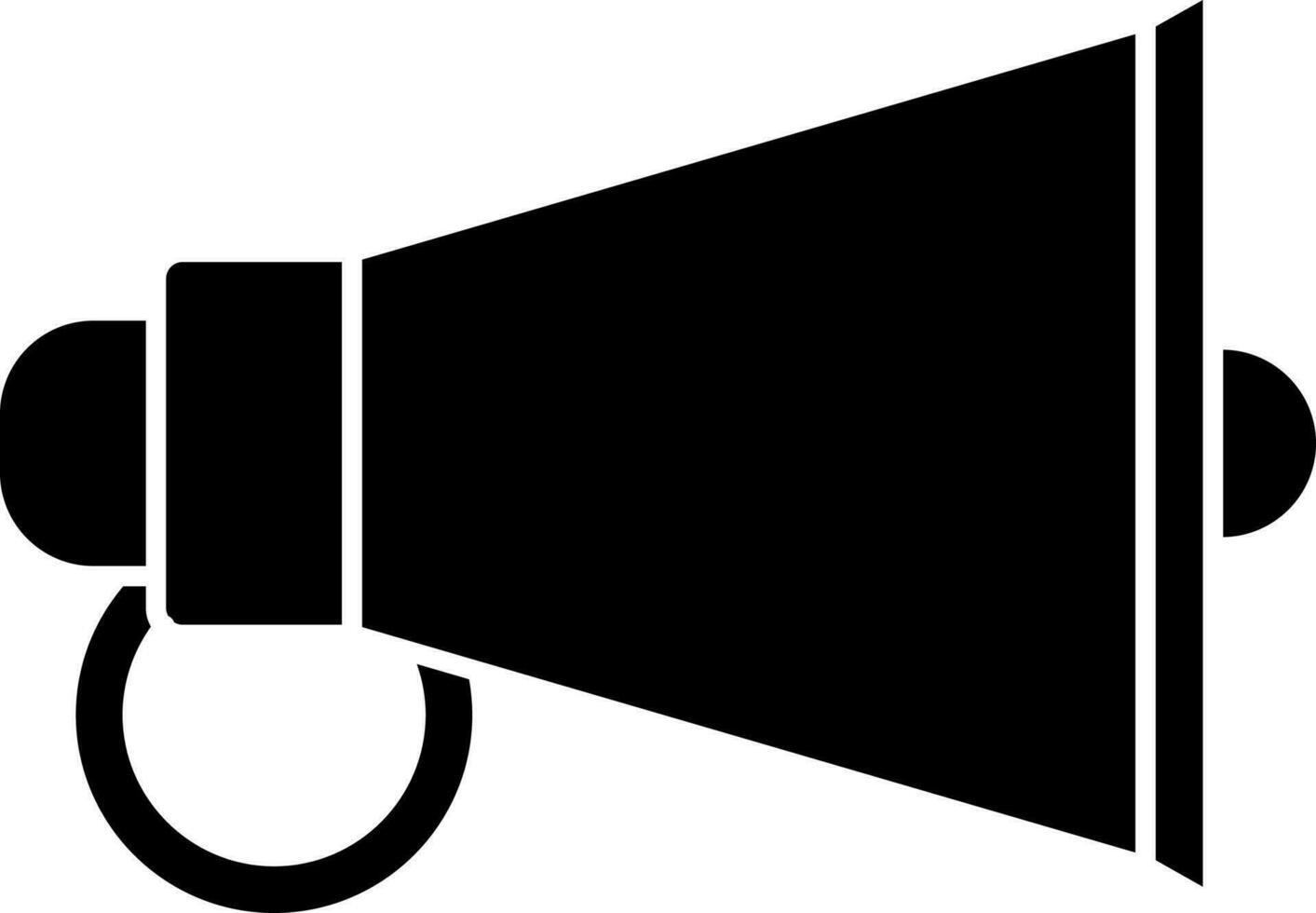 zwart en wit luidspreker icoon of symbool. vector