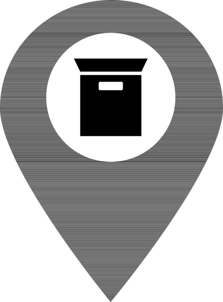 zwart en wit illustratie van pakket bijhouden glyph icoon. vector