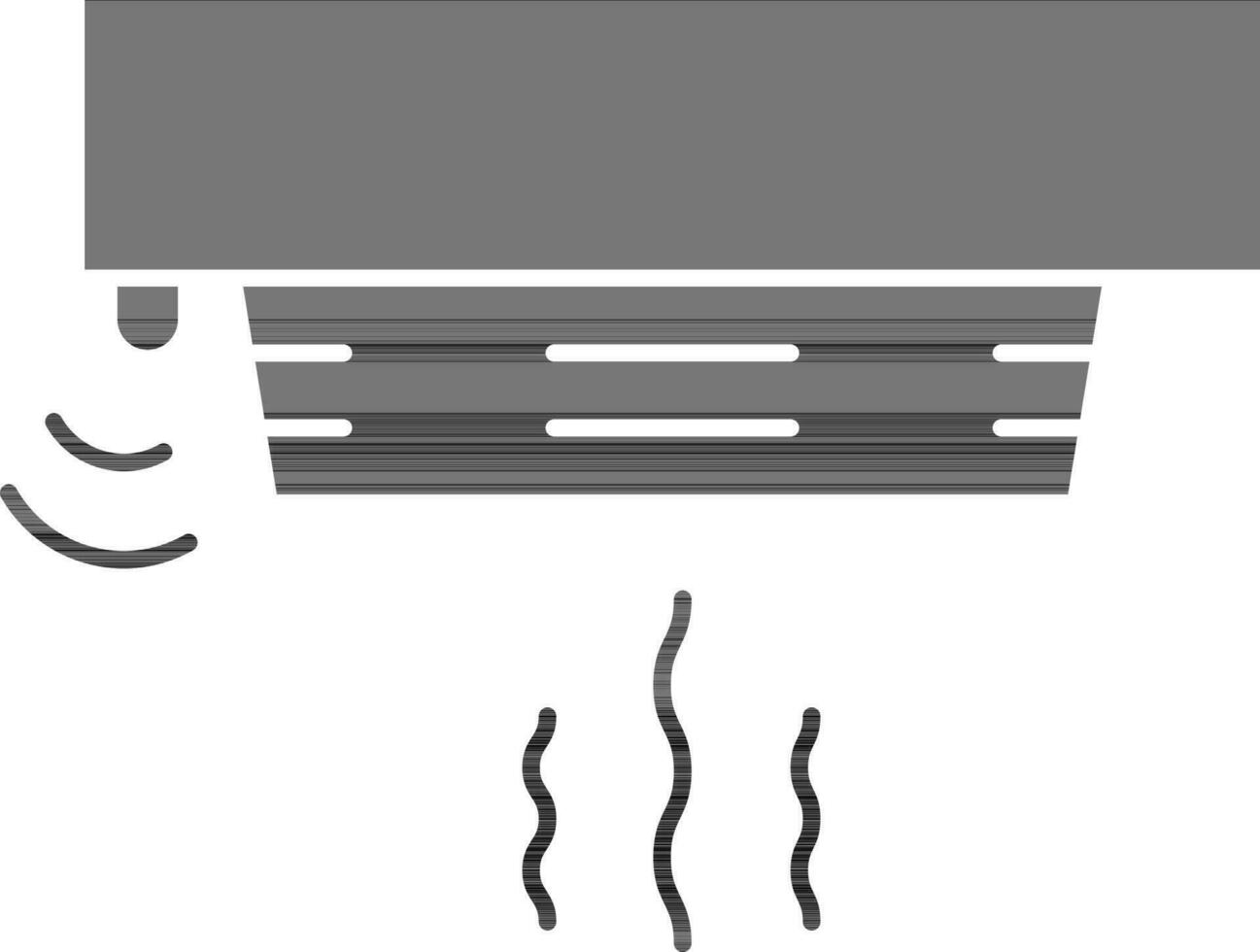 rook detector icoon in zwart en wit kleur. vector