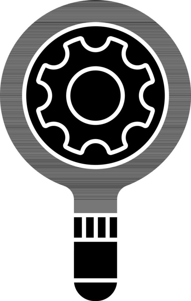 opstelling beheer icoon in zwart en wit kleur. vector