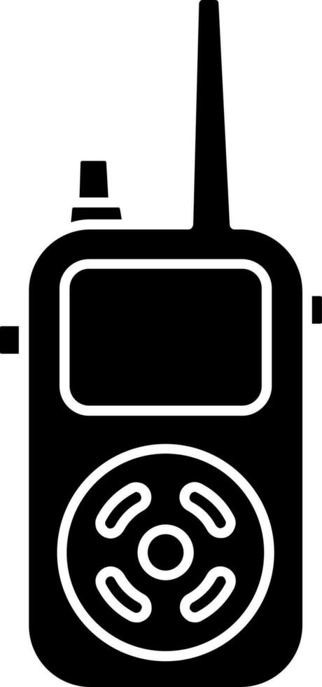 walkie talkie icoon in zwart en wit kleur vector