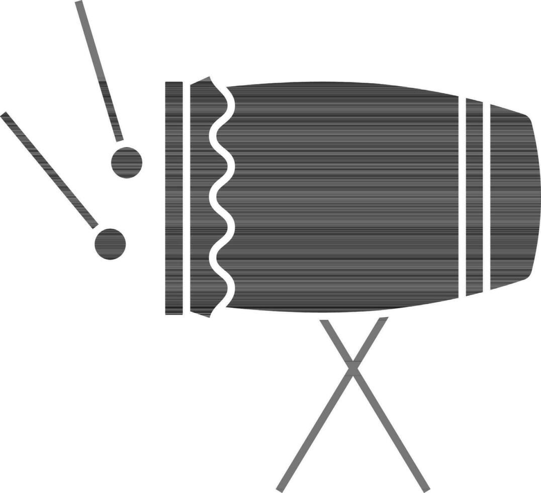 conga trommel met stok icoon vector