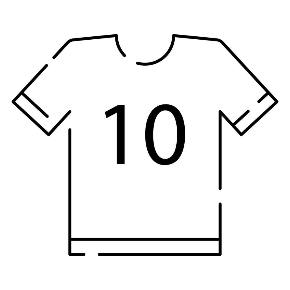 Amerikaans voetbal of voetbal lijn icoon. wereld kop kampioenschappen en toernooi. sport en geschiktheid lijn pictogrammen infographic voetbal Jersey vector. vector