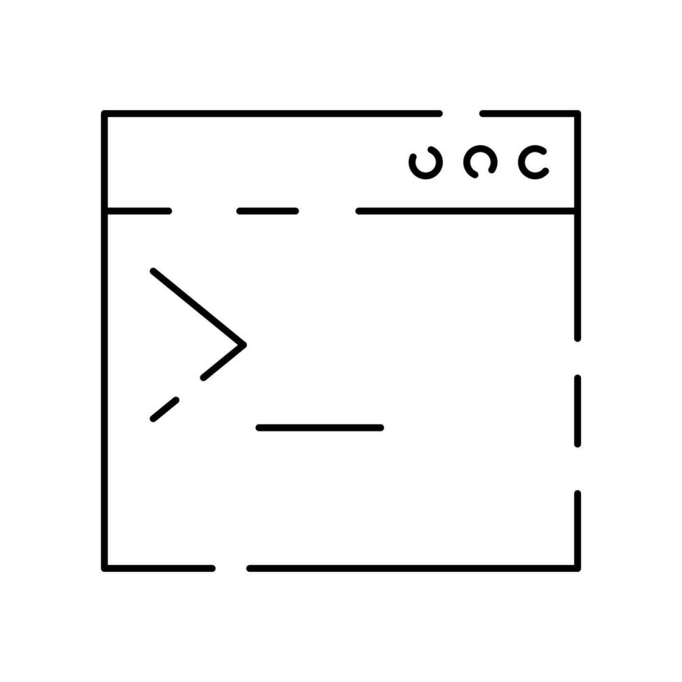 codering en programmering lijn icoon. dev dun lijn icoon voor ontwikkeling. web of ui. computer technologie en gegevens. vector