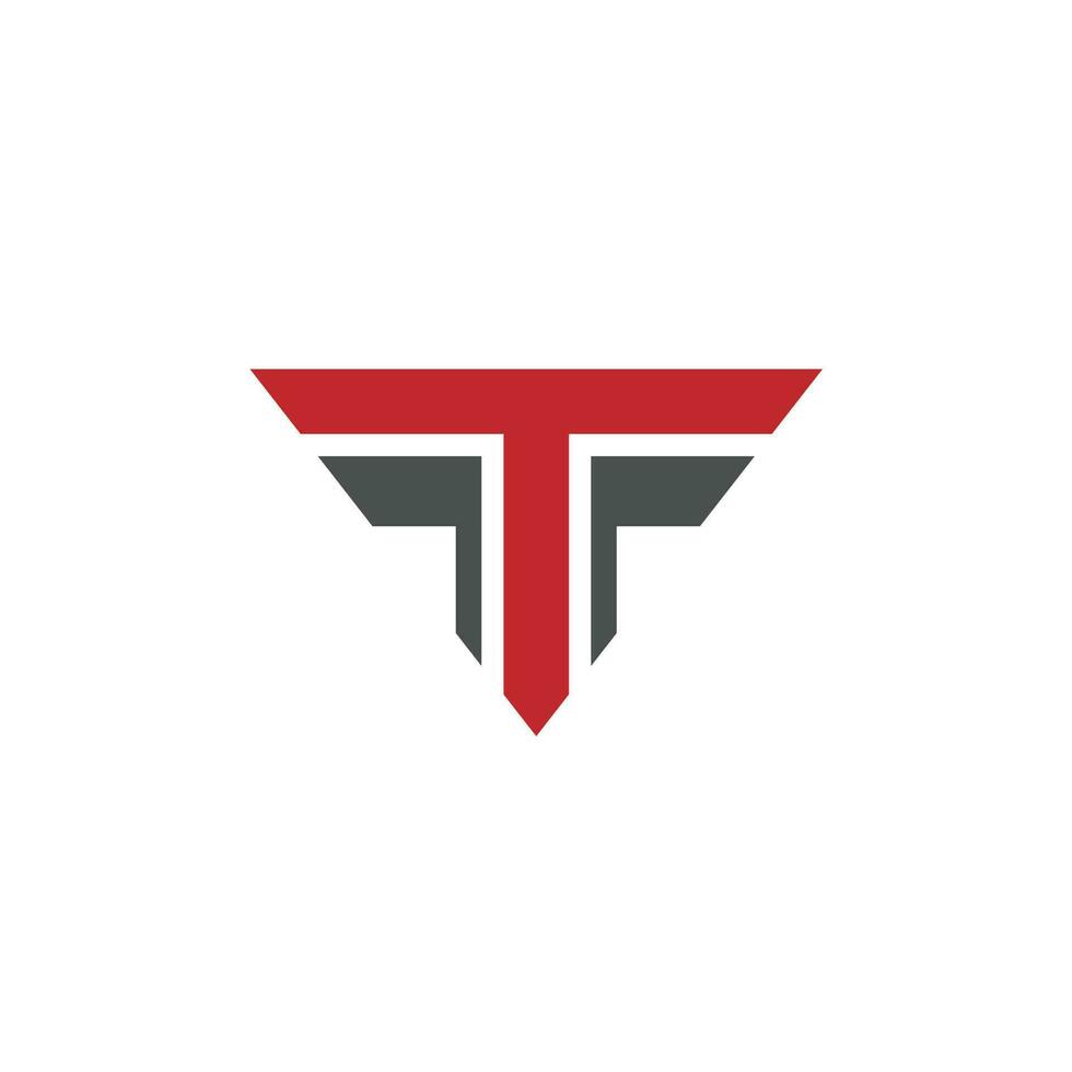 t logo ontwerp brief abstract modern technologie symbool vector