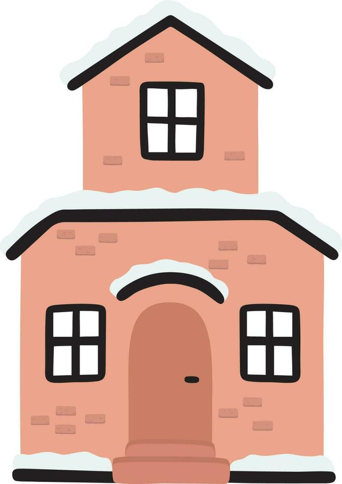 winter huis illustratie. vector