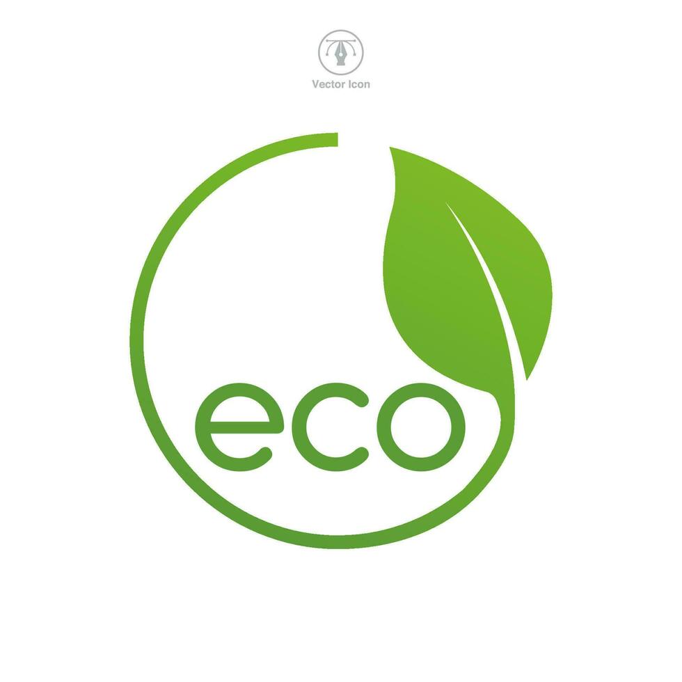 eco vriendelijk icoon symbool sjabloon voor grafisch en web ontwerp verzameling logo vector illustratie