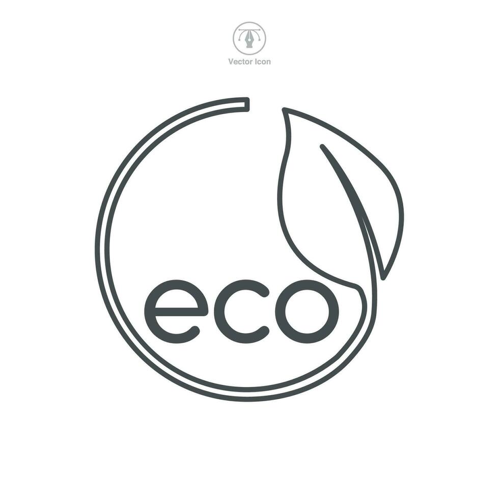 eco vriendelijk icoon symbool sjabloon voor grafisch en web ontwerp verzameling logo vector illustratie