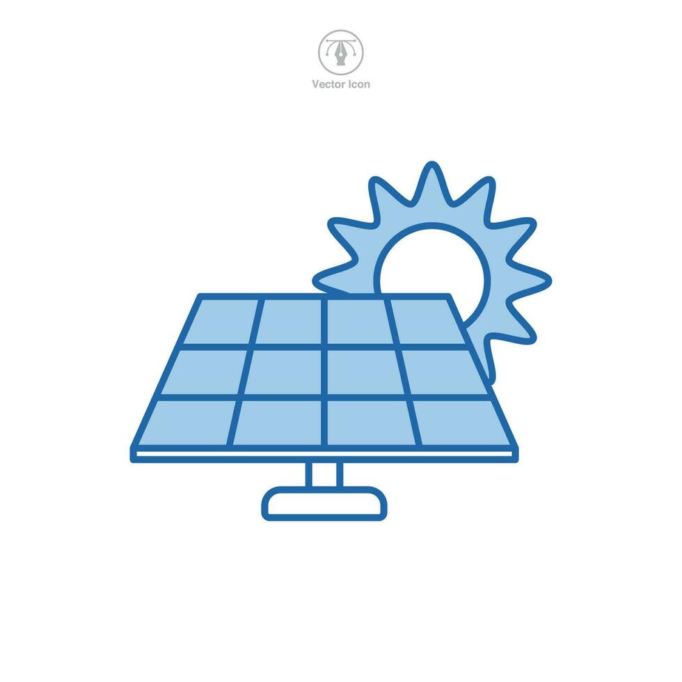 zonne- paneel icoon symbool sjabloon voor grafisch en web ontwerp verzameling logo vector illustratie
