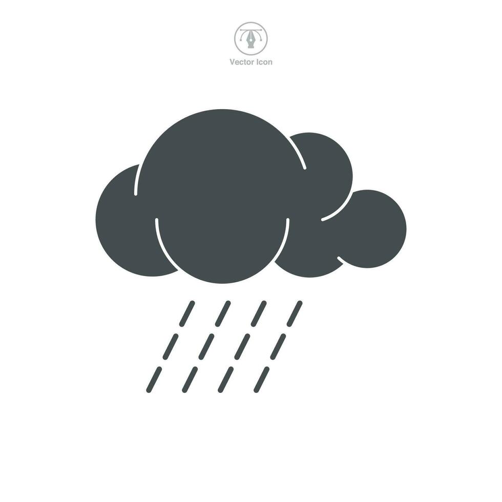 regen wolk icoon symbool sjabloon voor grafisch en web ontwerp verzameling logo vector illustratie