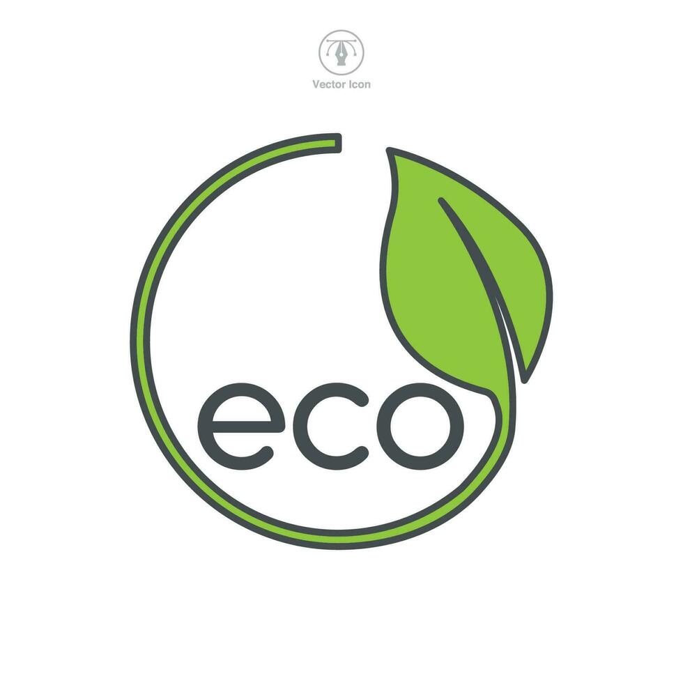 eco vriendelijk icoon symbool sjabloon voor grafisch en web ontwerp verzameling logo vector illustratie