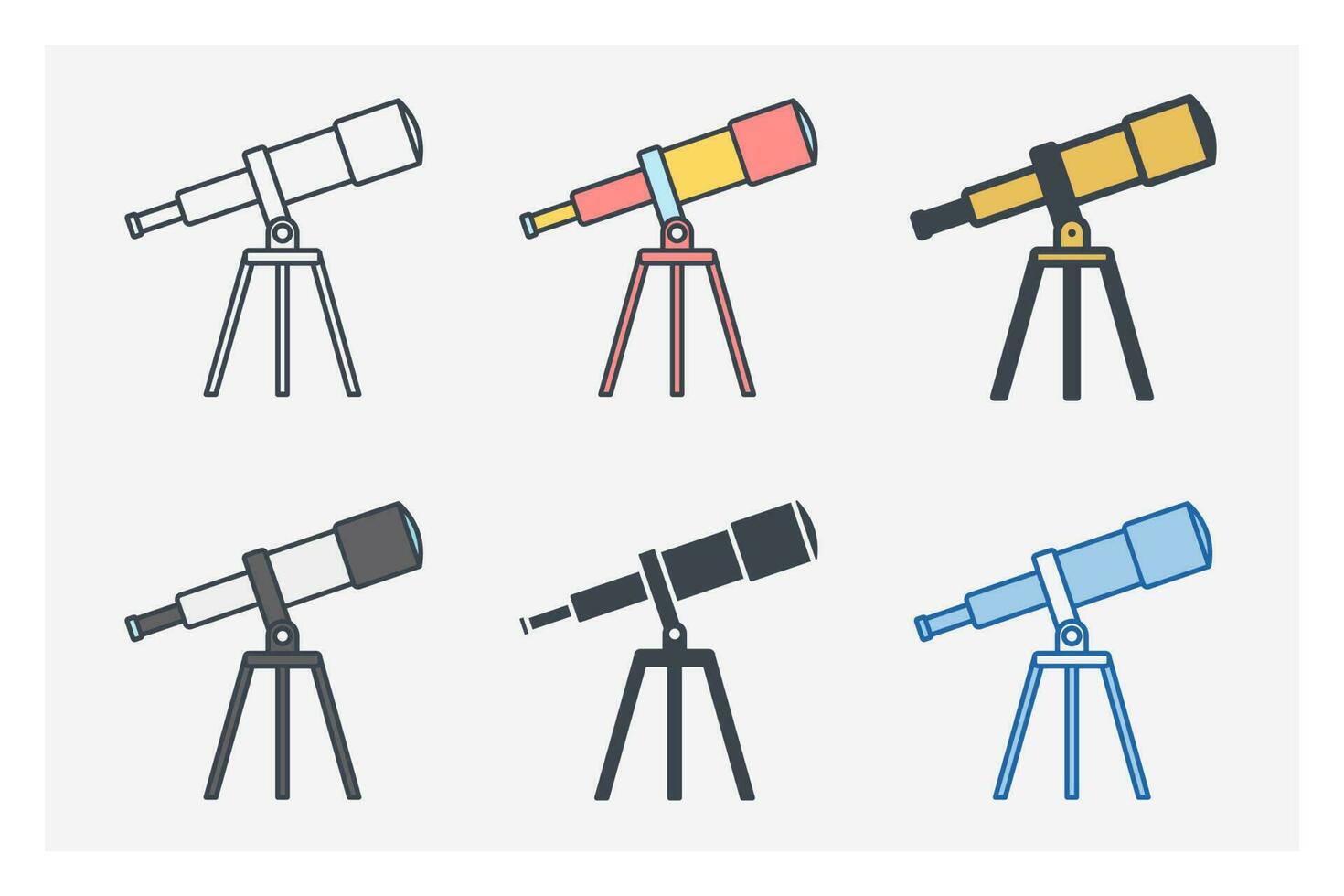 telescoop icoon symbool sjabloon voor grafisch en web ontwerp verzameling logo vector illustratie