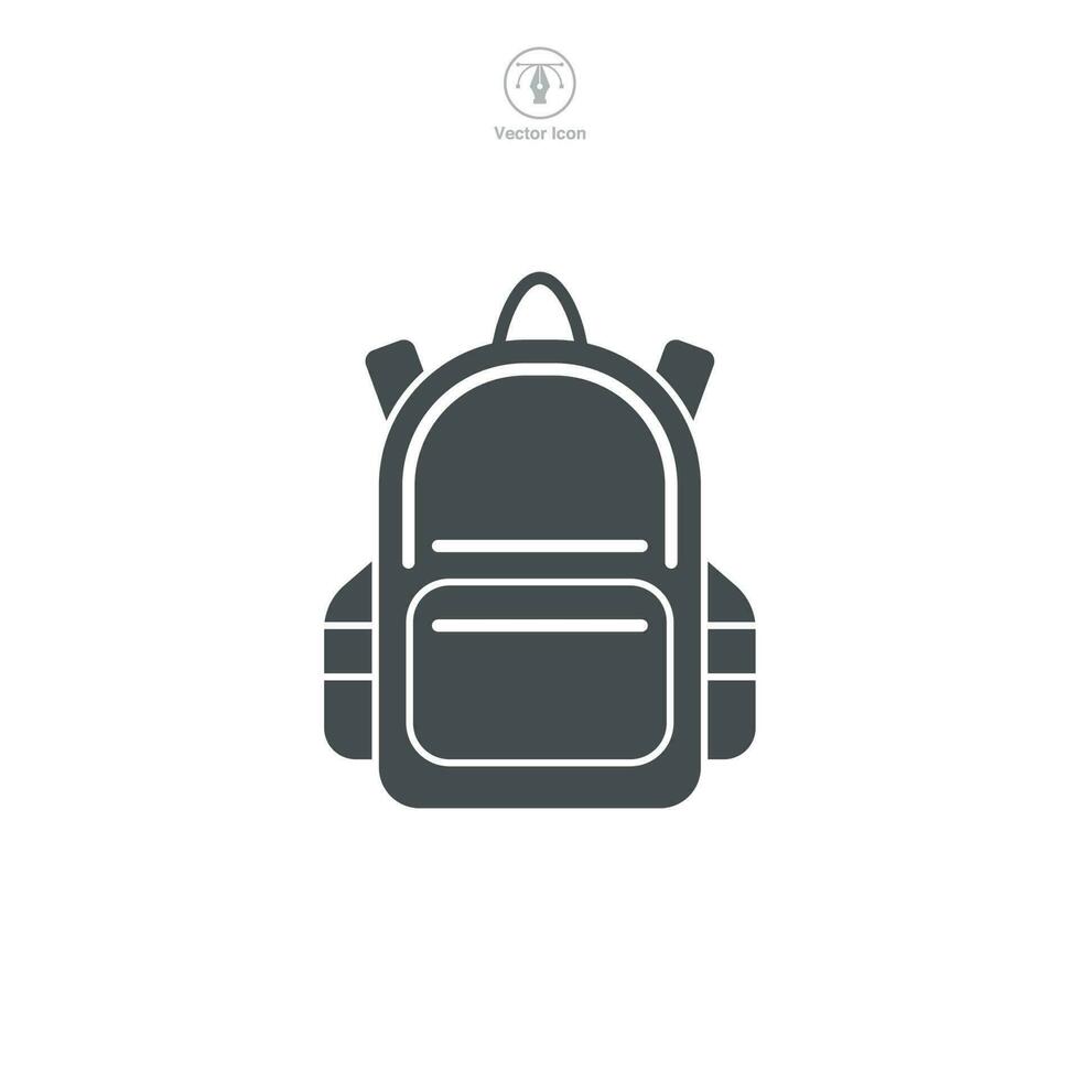 rugzak. school- zak icoon symbool sjabloon voor grafisch en web ontwerp verzameling logo vector illustratie