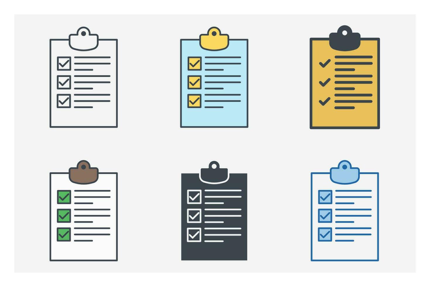 checklist icoon symbool sjabloon voor grafisch en web ontwerp verzameling logo vector illustratie