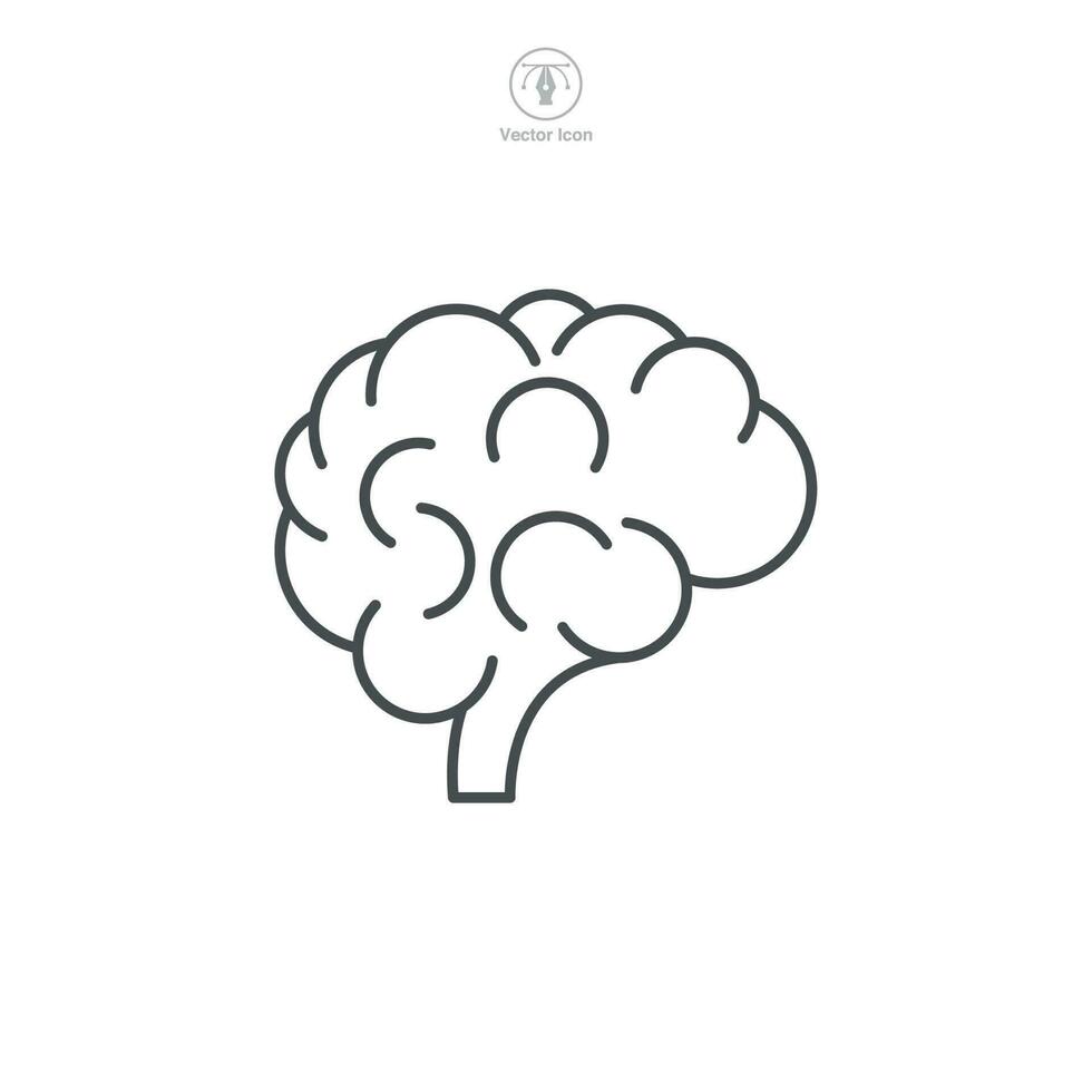 menselijk hersenen icoon symbool sjabloon voor grafisch en web ontwerp verzameling logo vector illustratie