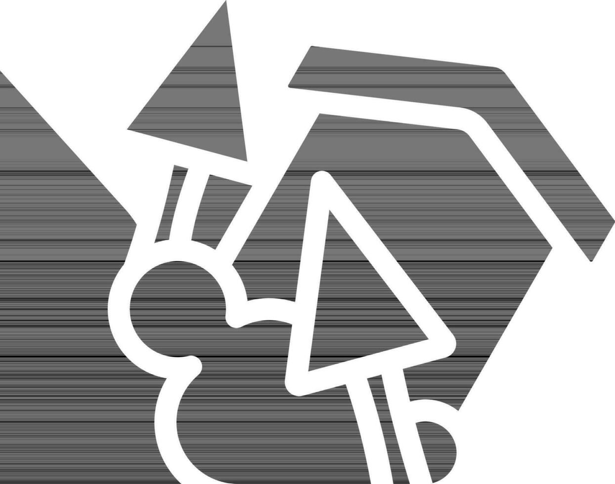 illustratie van glyph aardverschuiving icoon in vlak stijl. vector