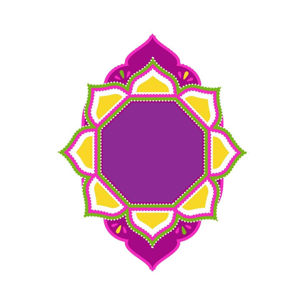 kleurrijk mandala kader over- wit achtergrond. vector