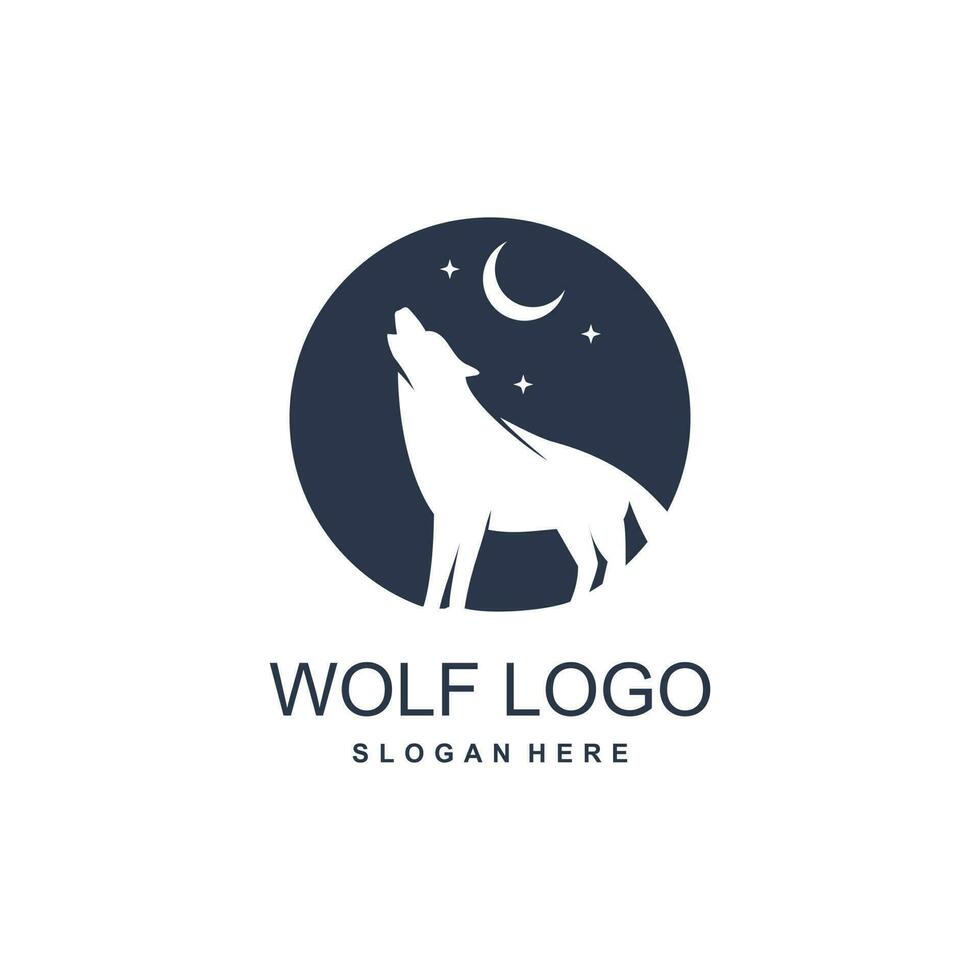 wolf logo vector idee met modern creatief stijl