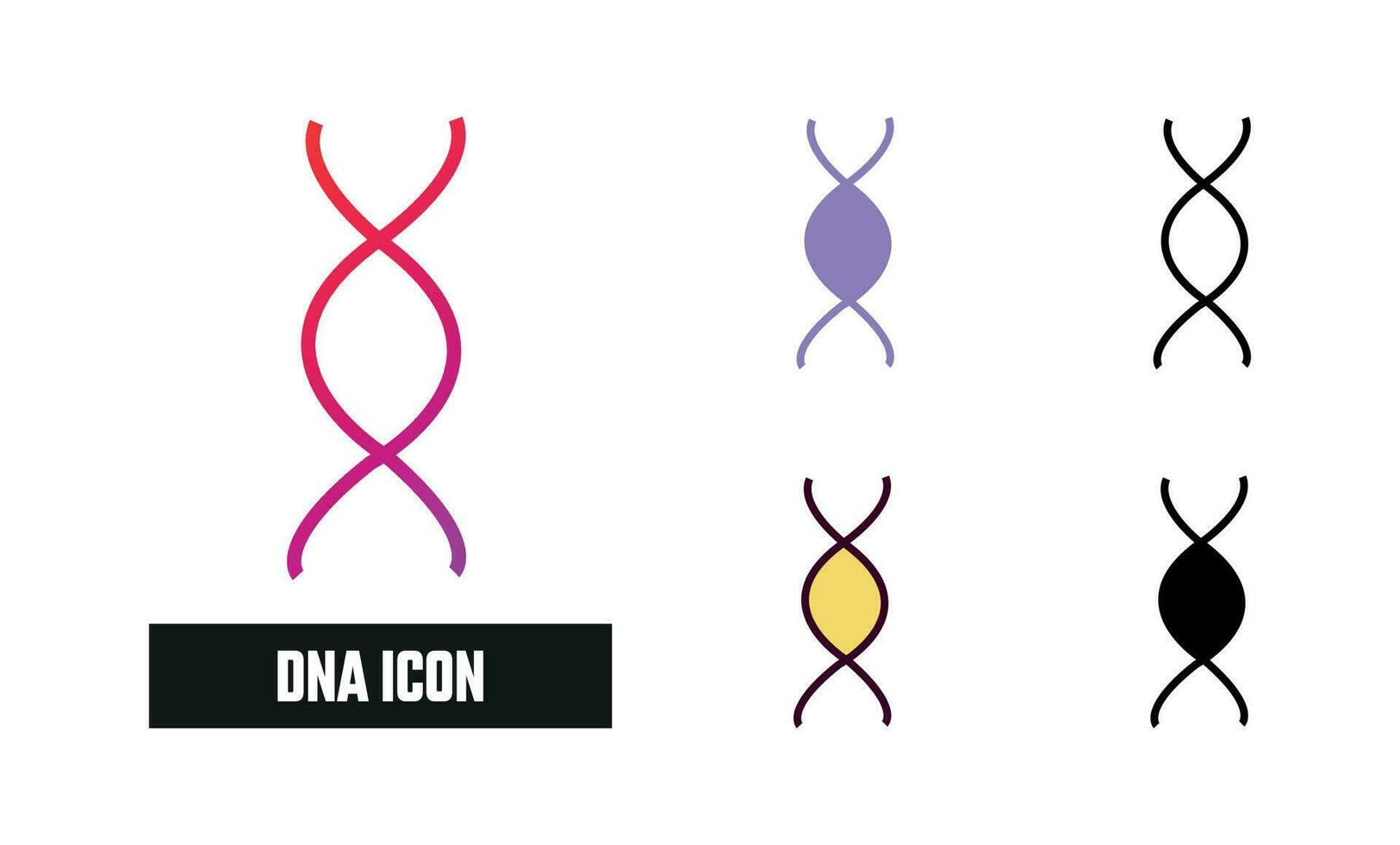 dna icoon reeks vector illustratie