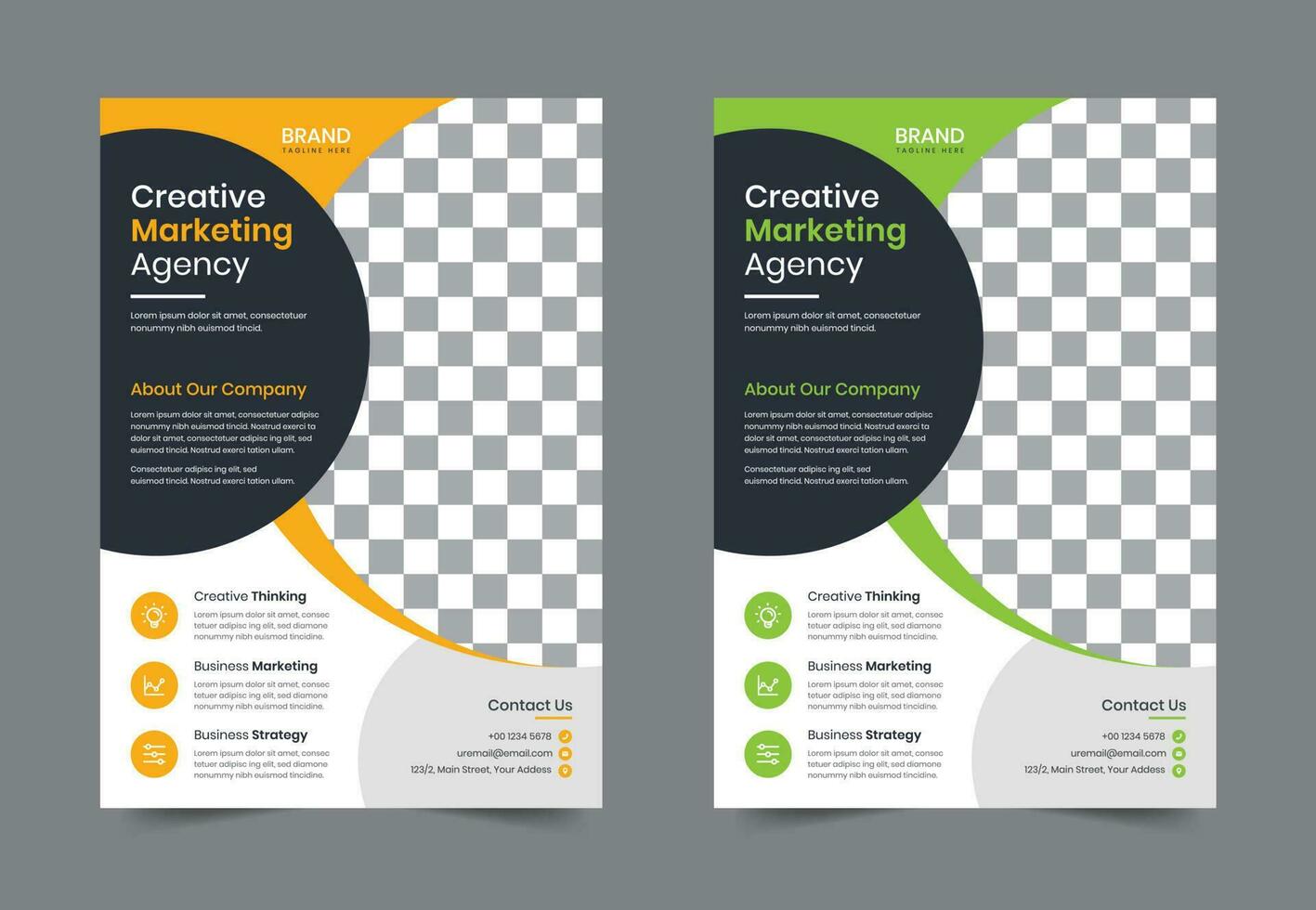 creatief modern zakelijke bedrijf folder sjabloon ontwerp. brochure brochure poster vector illustratie. voor marketing, bedrijf voorstel, Promotie, reclame maken, jaar- rapport, opleiding, uitverkoop