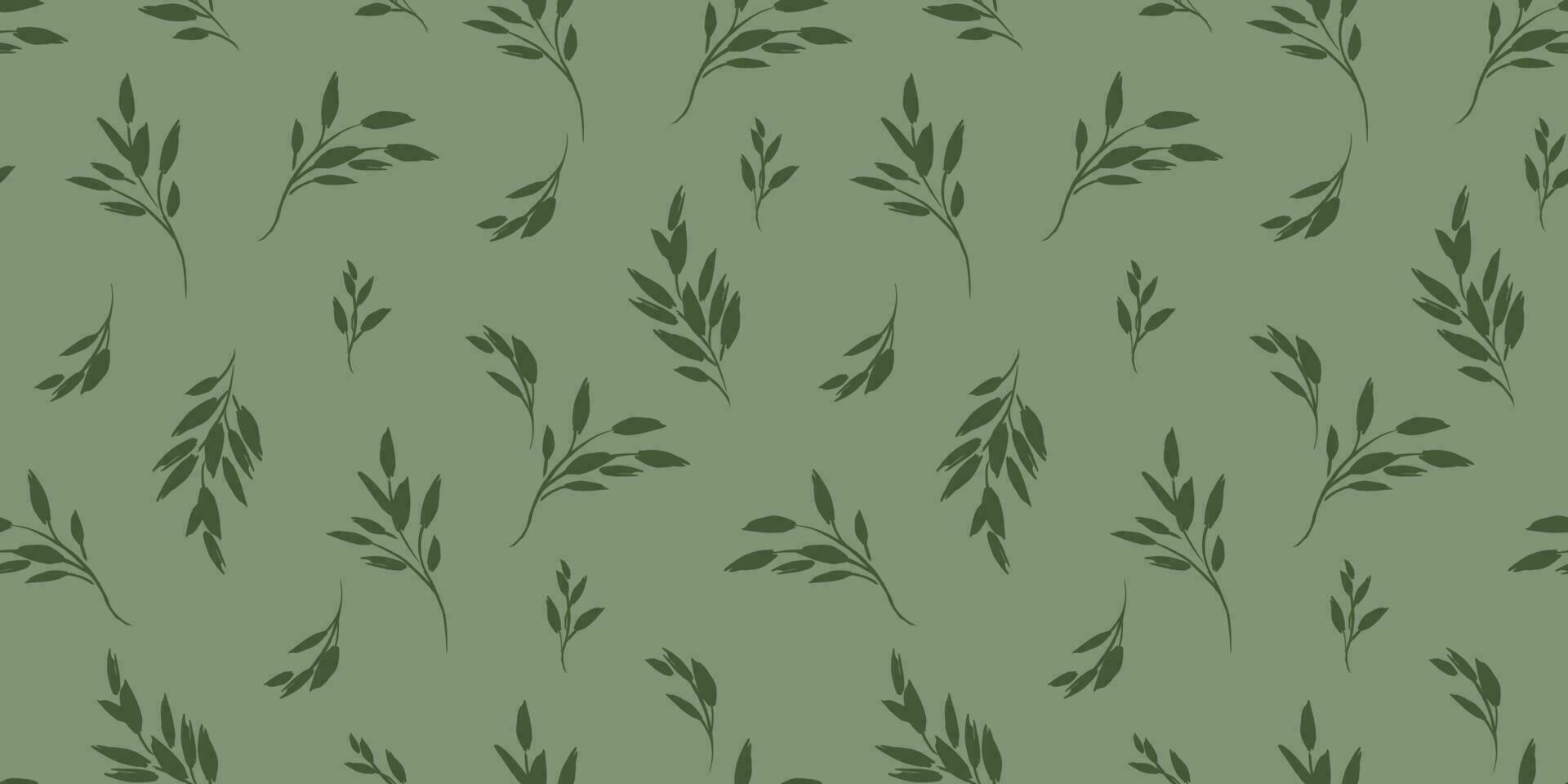 bloemen naadloos patroon met gras en bladeren. vector ontwerp voor papier, omslag, kleding stof, interieur decor en andere gebruik